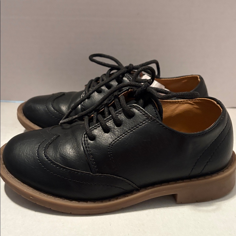 Black Gymboree Lace-Up Dress Shoes